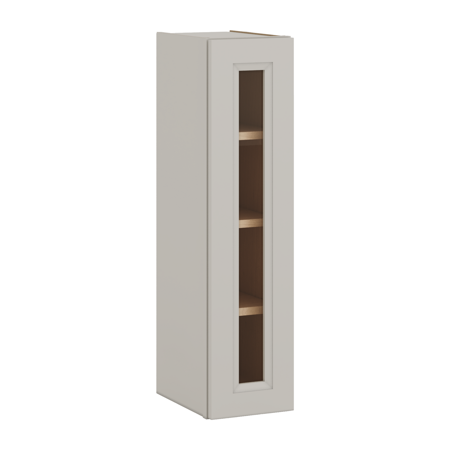 36" Tall 27LGDS Laguna Gray Double Shaker Glass Ready Wall Cabinet - Single Door 9", 12", 15", 18", 21"