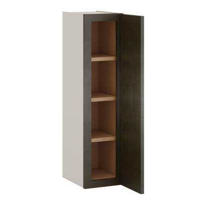 36" Tall Huntington Cinder Double Shaker Wall Cabinet - Single Door 9", 12", 15", 18", 21"