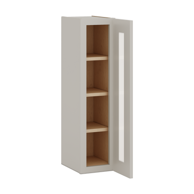 36" Tall 27LGDS Laguna Gray Double Shaker Glass Ready Wall Cabinet - Single Door 9", 12", 15", 18", 21"