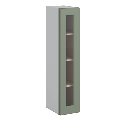 Sage Green RTA Glass Ready Kitchen Cabinets Quality