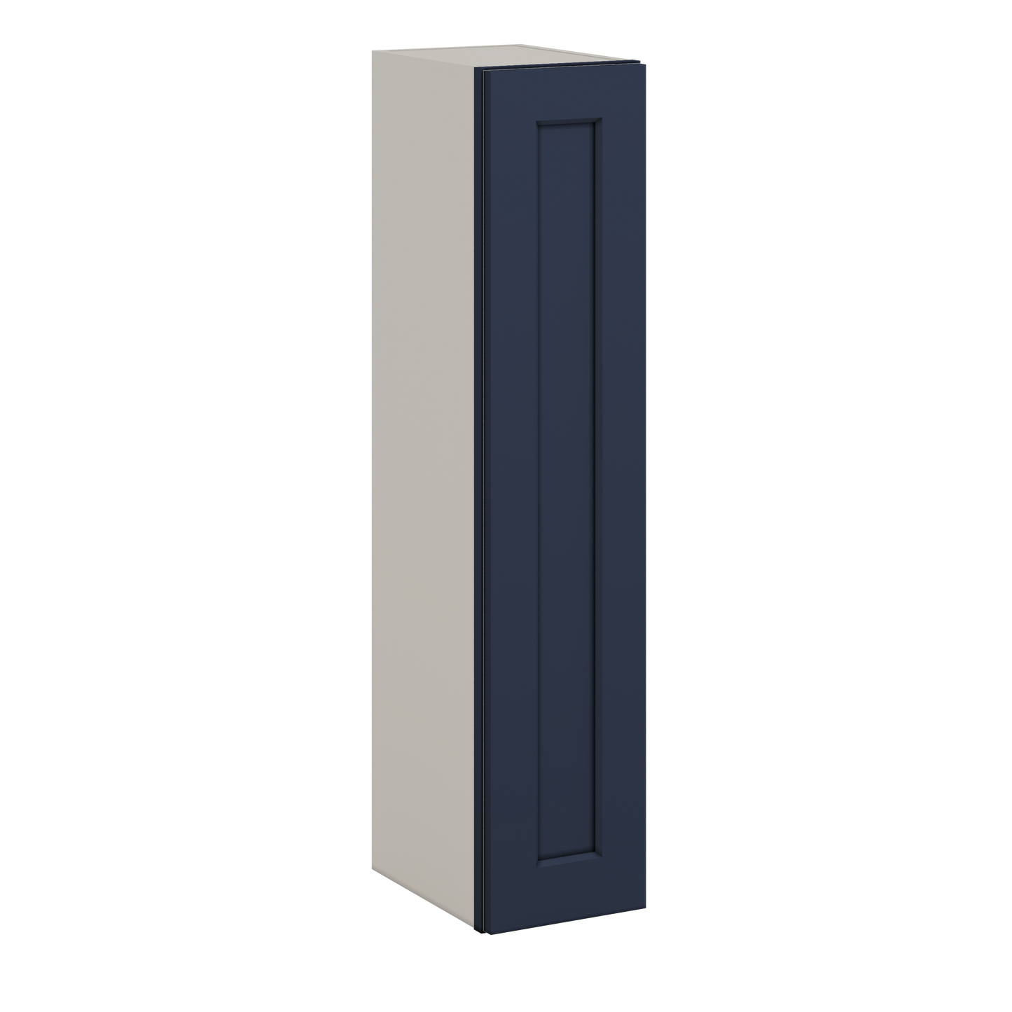 42" Tall NB29 Naval Blue Shaker 1-1/4" Overlay Wall Cabinet - Single Door 9", 12", 15", 18", 21"