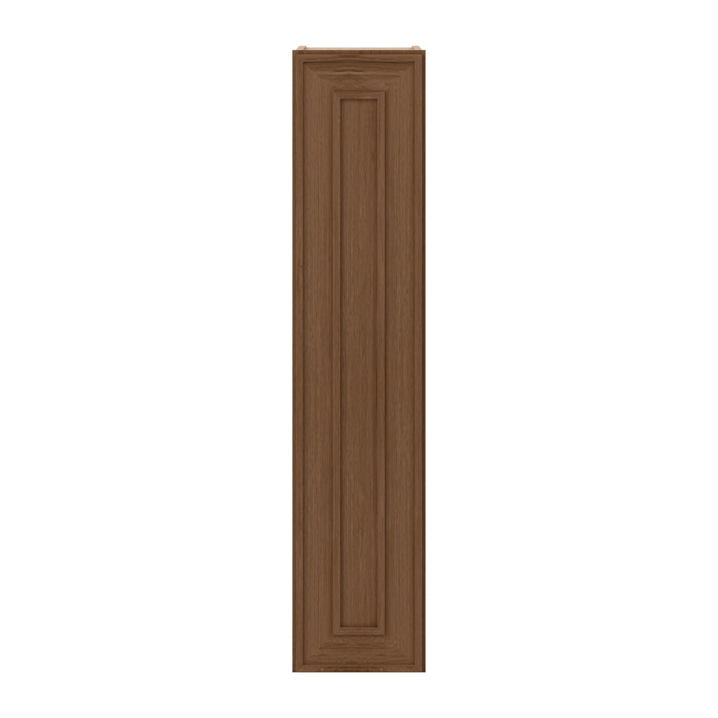 42" Tall Single Door 9", 12", 15", 18" & 21" Elegant Craftsman Mocha Shaker 1-1/4" Overlay Wall Cabinet