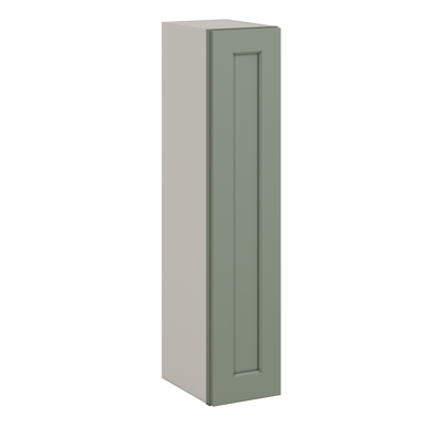 42" Tall  14SG Sage Green Shaker 1-1/4" Overlay Wall Cabinet - Single Door 9", 12", 15", 18", 21"