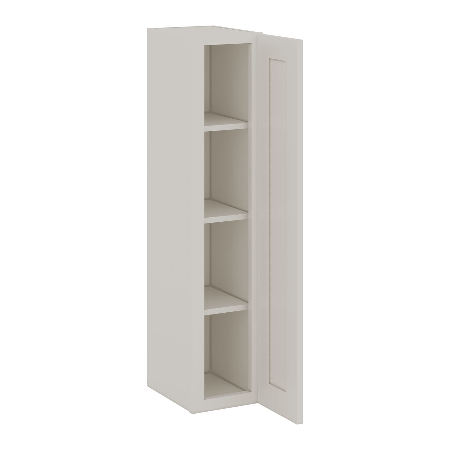 40" Tall 2WS White Shaker 1-1/4" Overlay Wall Cabinet - Single Door 9", 12", 15", 18", 21"