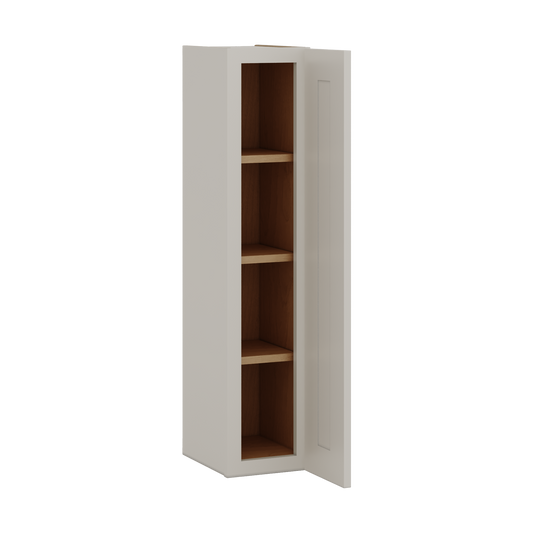 42" Tall 27LGDS Laguna Gray Double Shaker Wall Cabinet - Single Door 9", 12", 15", 18", 21"