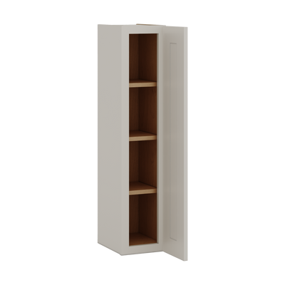 42" Tall 27LGDS Laguna Gray Double Shaker Wall Cabinet - Single Door 9", 12", 15", 18", 21"