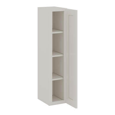 42" Tall 2WS White Shaker 1-1/4" Overlay Wall Cabinet - Single Door 9", 12", 15", 18", 21"