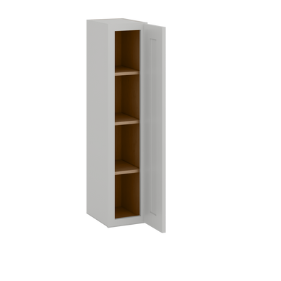 42" Tall | 09", 12", 15", 18", and 21" Width | Wall Cabinet with Single Doors | RTA Unassembled | Premium White Full Overlay