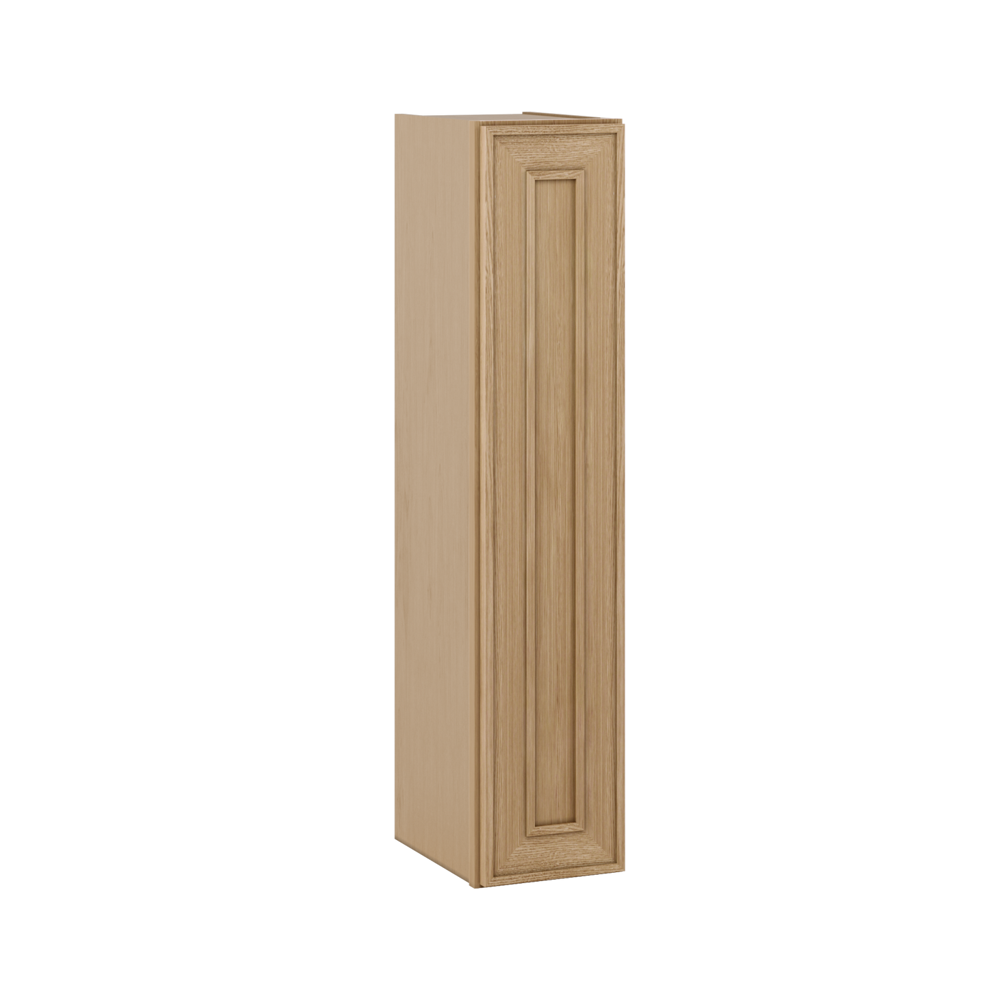 Natural oak elegant craftsman shaker single-door wall 9"–42" rta kitchen cabinet