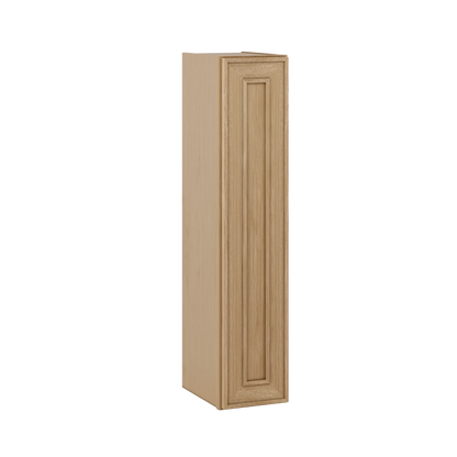 Natural oak elegant craftsman shaker single-door wall 9"–42" rta kitchen cabinet