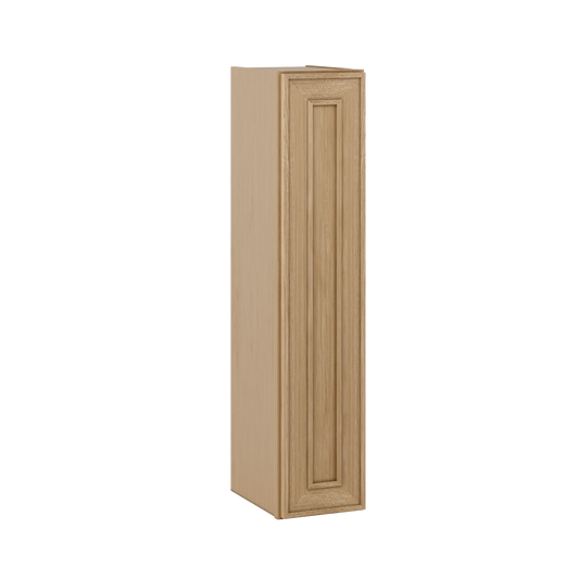 Natural oak elegant craftsman shaker single-door wall 9"–42" rta kitchen cabinet