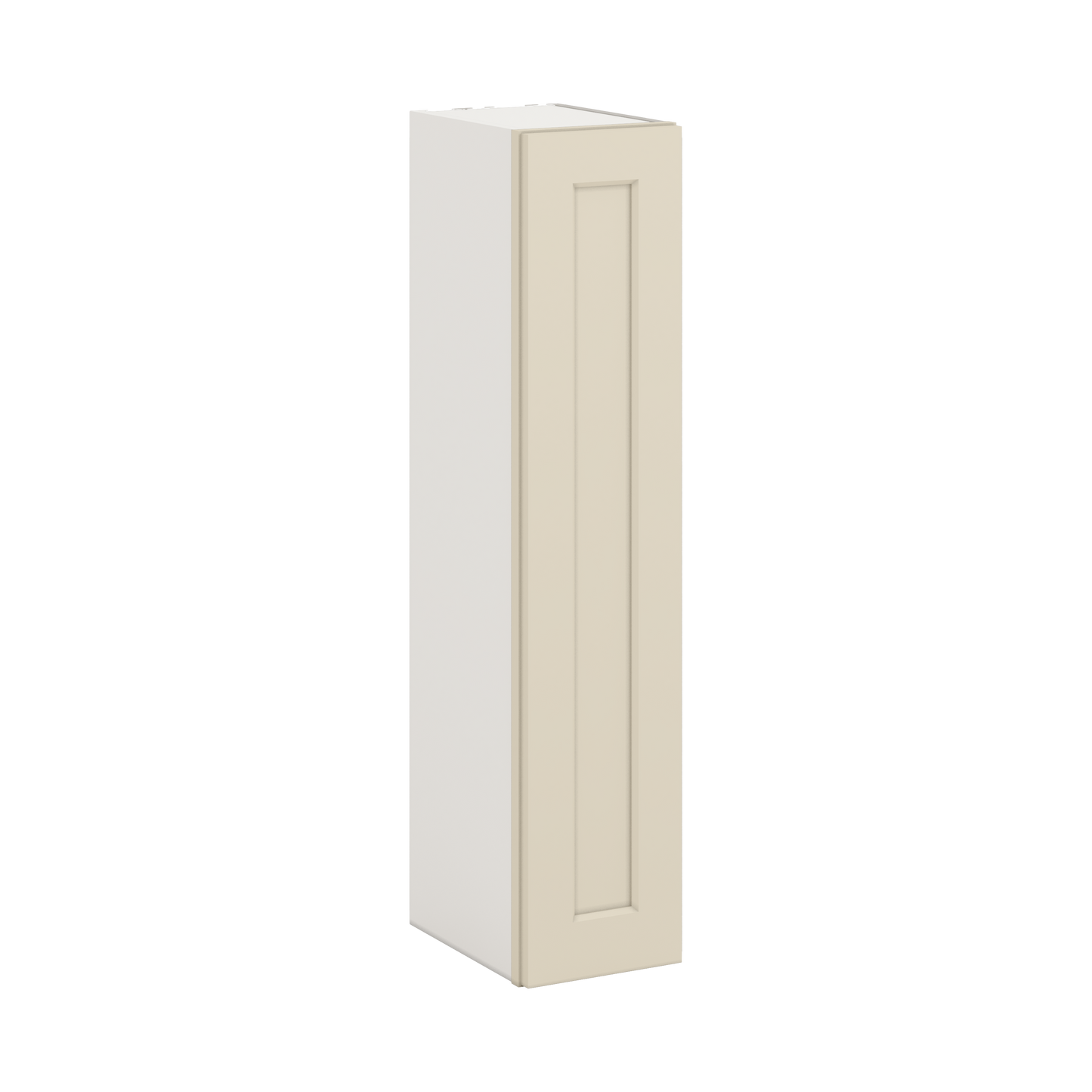 42" Tall Manhattan Cream Shaker 1-1/4" Overlay Wall Cabinet - Single Door 9", 12", 15", 18", 21"