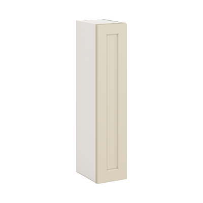 42" Tall Manhattan Cream Shaker 1-1/4" Overlay Wall Cabinet - Single Door 9", 12", 15", 18", 21"