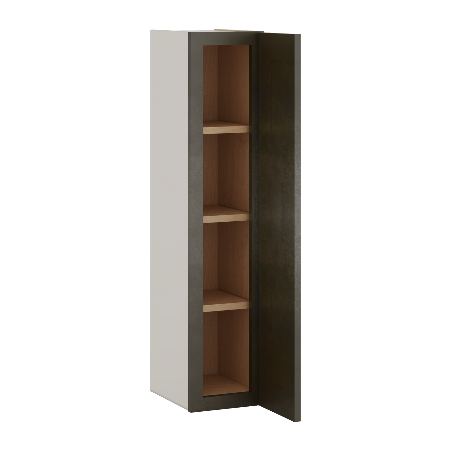 42" Tall Huntington Cinder Double Shaker Wall Cabinet - Single Door 9", 12", 15", 18", 21"