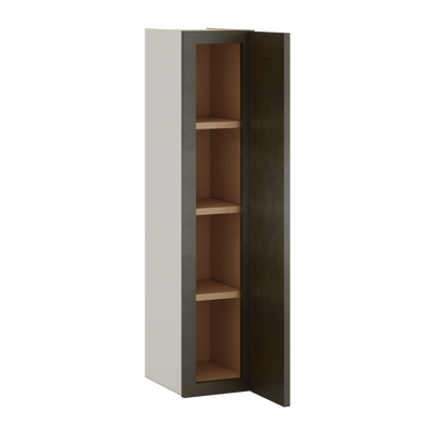 42" Tall Huntington Cinder Double Shaker Wall Cabinet - Single Door 9", 12", 15", 18", 21"