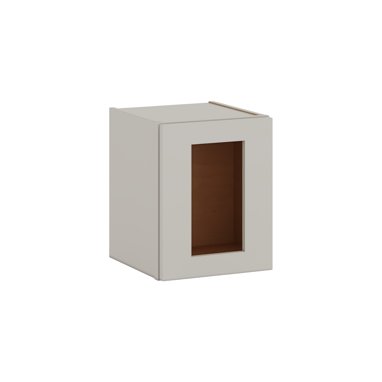 15" Tall 27LGDS Laguna Gray Double Shaker Stackable Glass Ready Wall Cabinet - Single Door 9", 12", 15", 18" & 21" Wide