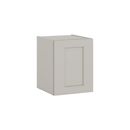 15" Tall 27LGDS Laguna Gray Double Shaker Stackable Wall Cabinet - Single Door 9", 12", 15", 18" & 21" Wide