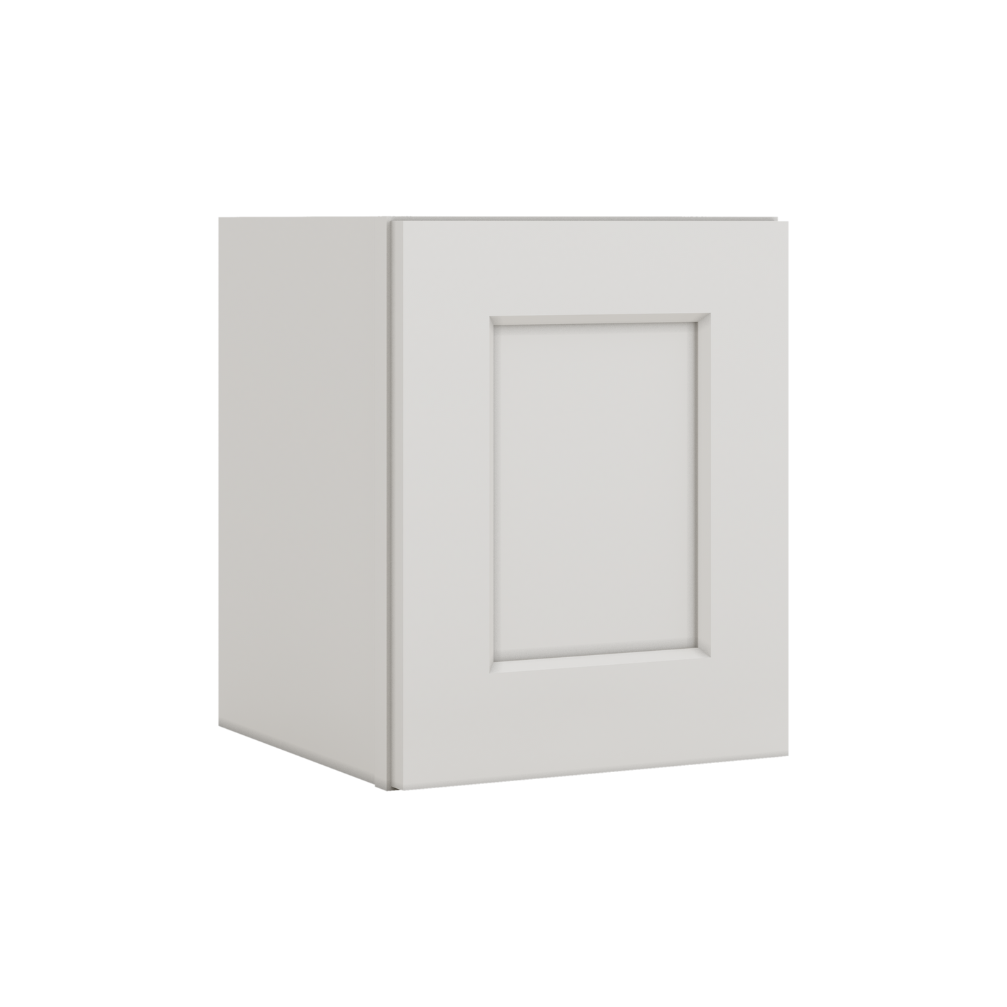 15" Tall 2WS White Shaker Stackable Wall Cabinet - Single Door 9", 12", 15", 18" & 21" Wide