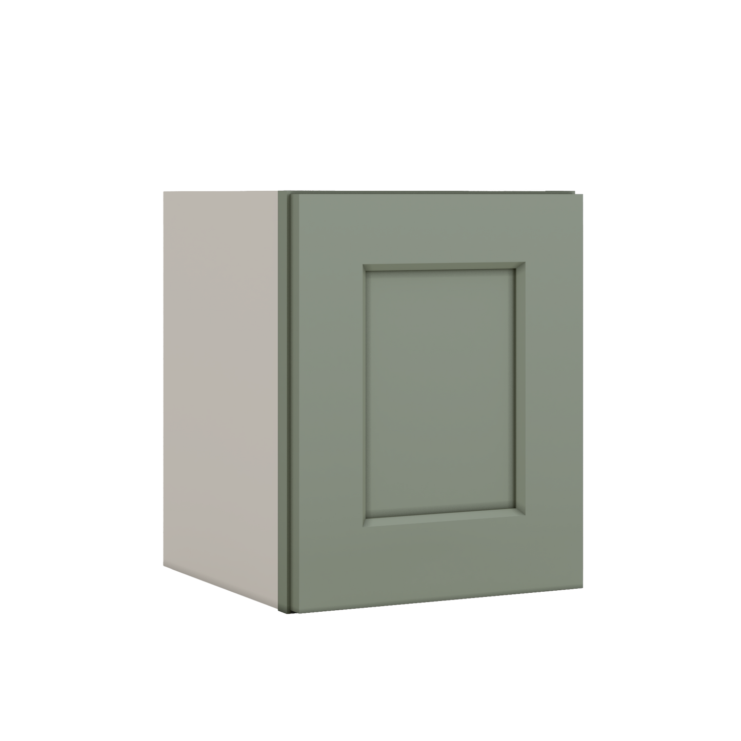 Stackable Wall Cabinet - Single Door 9", 12", 15", 18" & 21" Wide Green Shaker