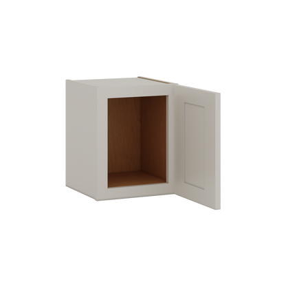 15" Tall 27LGDS Laguna Gray Double Shaker Stackable Wall Cabinet - Single Door 9", 12", 15", 18" & 21" Wide