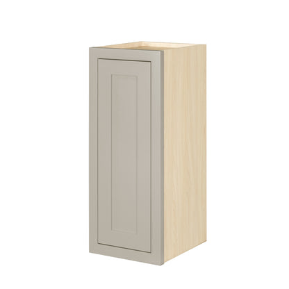 30" Tall Tuscan Gray Inset Shaker Wall Cabinet - Single Door 9", 12", 15", 18" & 21"