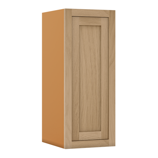 30" Tall White Oak Inset Shaker Wall Cabinet - Single Door 9", 12", 15", 18" & 21" - Special Order TEST