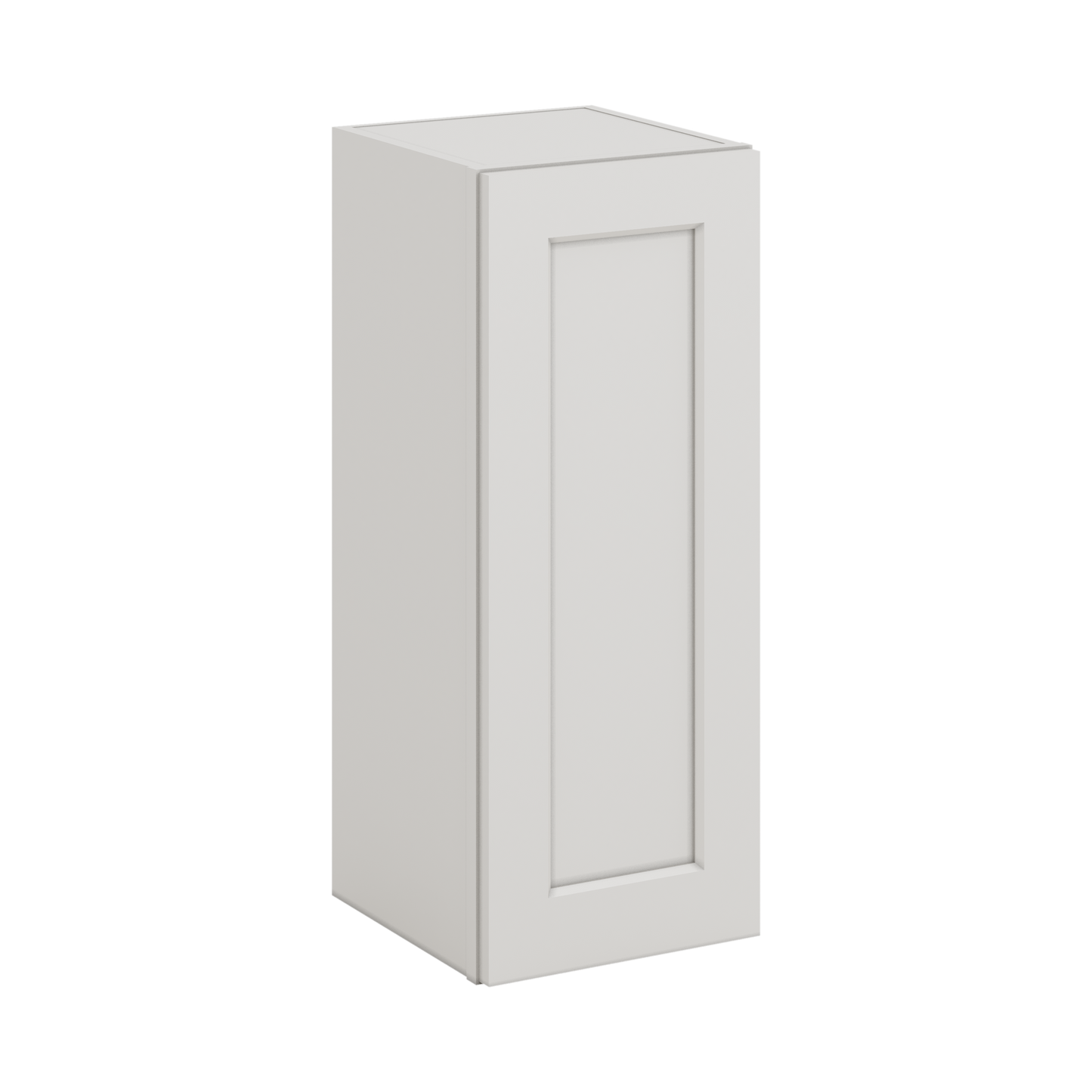 30" Tall 2WS White Shaker 1-1/4" Overlay Wall Cabinet - Single Door 9", 12", 15", 18", 21" WIde