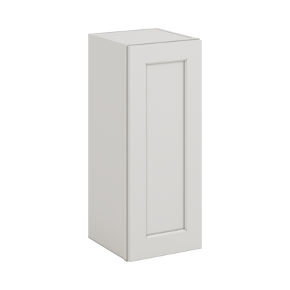 30" Tall 2WS White Shaker 1-1/4" Overlay Wall Cabinet - Single Door 9", 12", 15", 18", 21" WIde