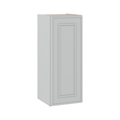 30" Tall Single Door 9", 12", 15", 18" & 21" Wall Cabinet White Elegant Oak Craftsman Shaker 1-1/4" Overlay Shaker