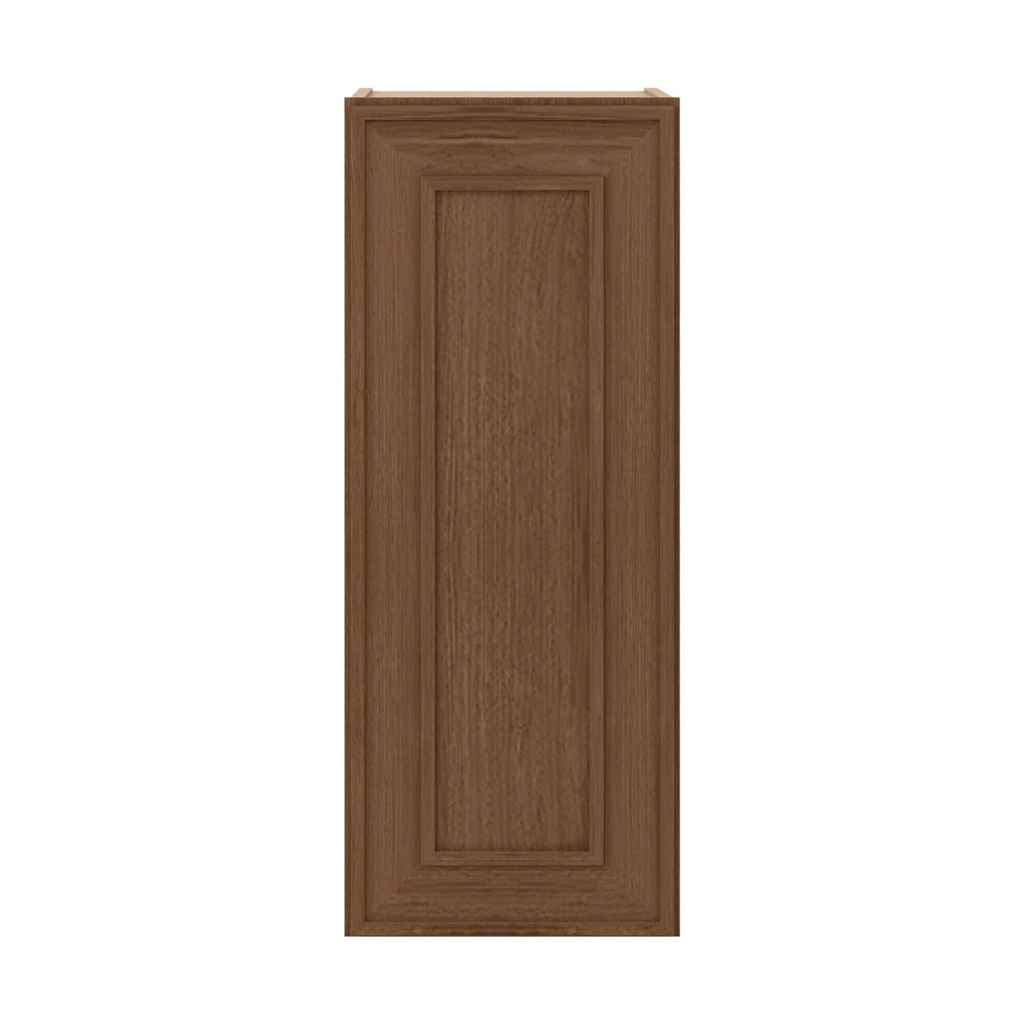 30" Tall Single Door 9", 12", 15", 18" & 21" Wall Cabinet Elegant Craftsman Mocha Shaker 1-1/4" Overlay Shaker