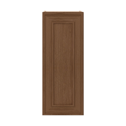 30" Tall Single Door 9", 12", 15", 18" & 21" Wall Cabinet Elegant Craftsman Mocha Shaker 1-1/4" Overlay Shaker