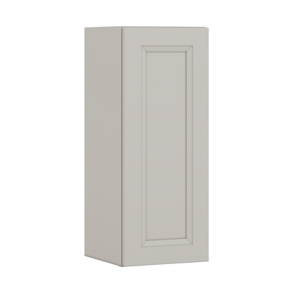 30" Tall 27LGDS Laguna Gray Double Shaker Wall Cabinet - Single Door 9", 12", 15", 18", 21" WIde