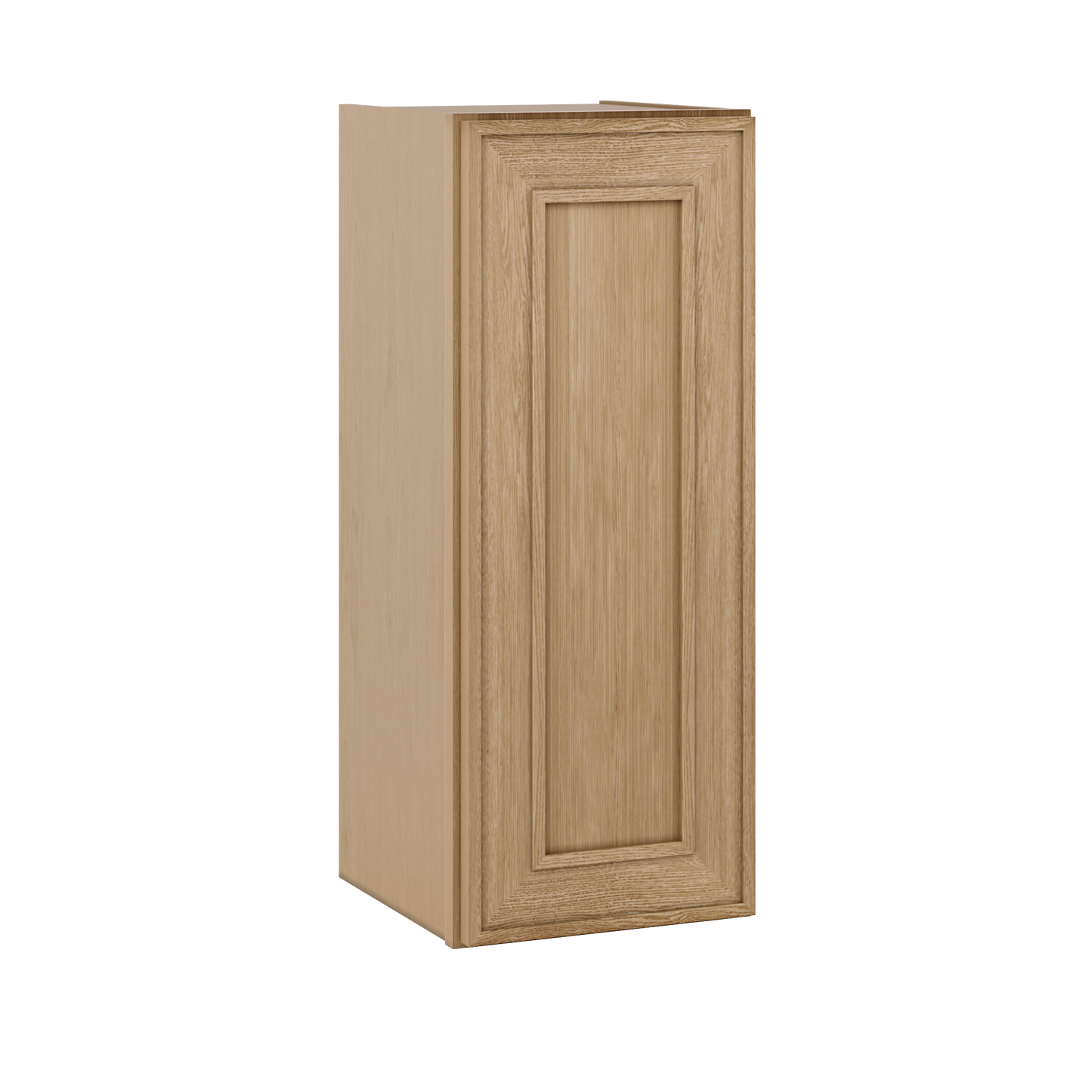 30" Tall Single Door 9", 12", 15", 18" & 21" Wall Cabinet Elegant Oak Craftsman Shaker 1-1/4" Overlay Shaker