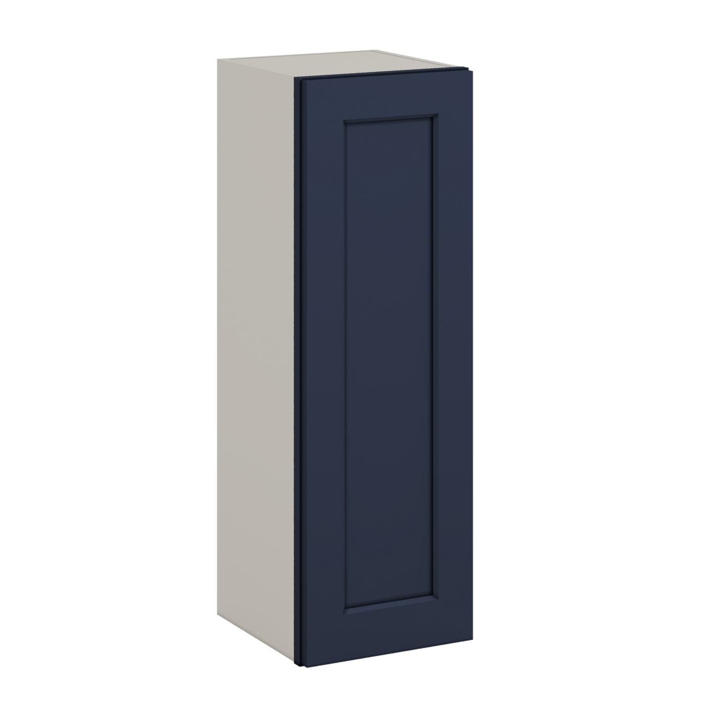 36" Tall NB29 Naval Blue Shaker 1-1/4" Overlay Wall Cabinet - Single Door 9", 12", 15", 18", 21"