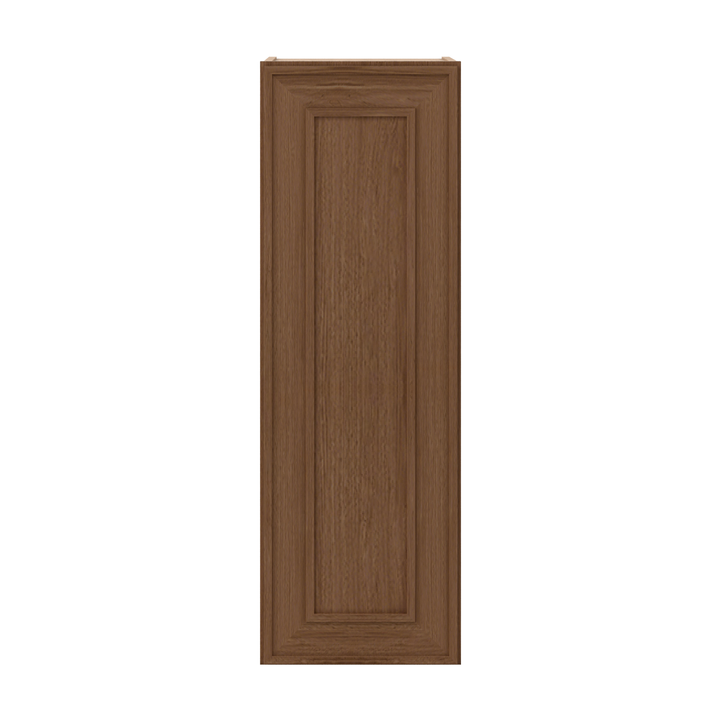 36" Tall Single Door 9", 12", 15", 18" & 21" Mocha Elegant Oak 1-1/4" Overlay Shaker Wall Cabinet