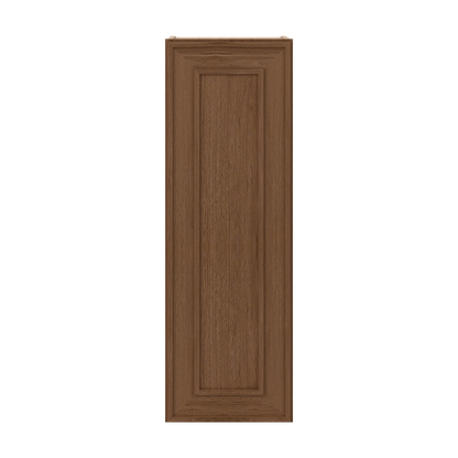 36" Tall Single Door 9", 12", 15", 18" & 21" Mocha Elegant Oak 1-1/4" Overlay Shaker Wall Cabinet