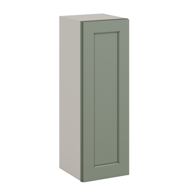 36" Tall Green Shaker 1-1/4" Overlay Wall Cabinet - Single Door 9", 12", 15", 18", 21"