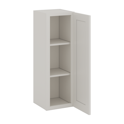 36" Tall ICE White Shaker 1-1/4" Overlay Wall Cabinet - Single Door 9", 12", 15", 18", 21" CWS/CWB