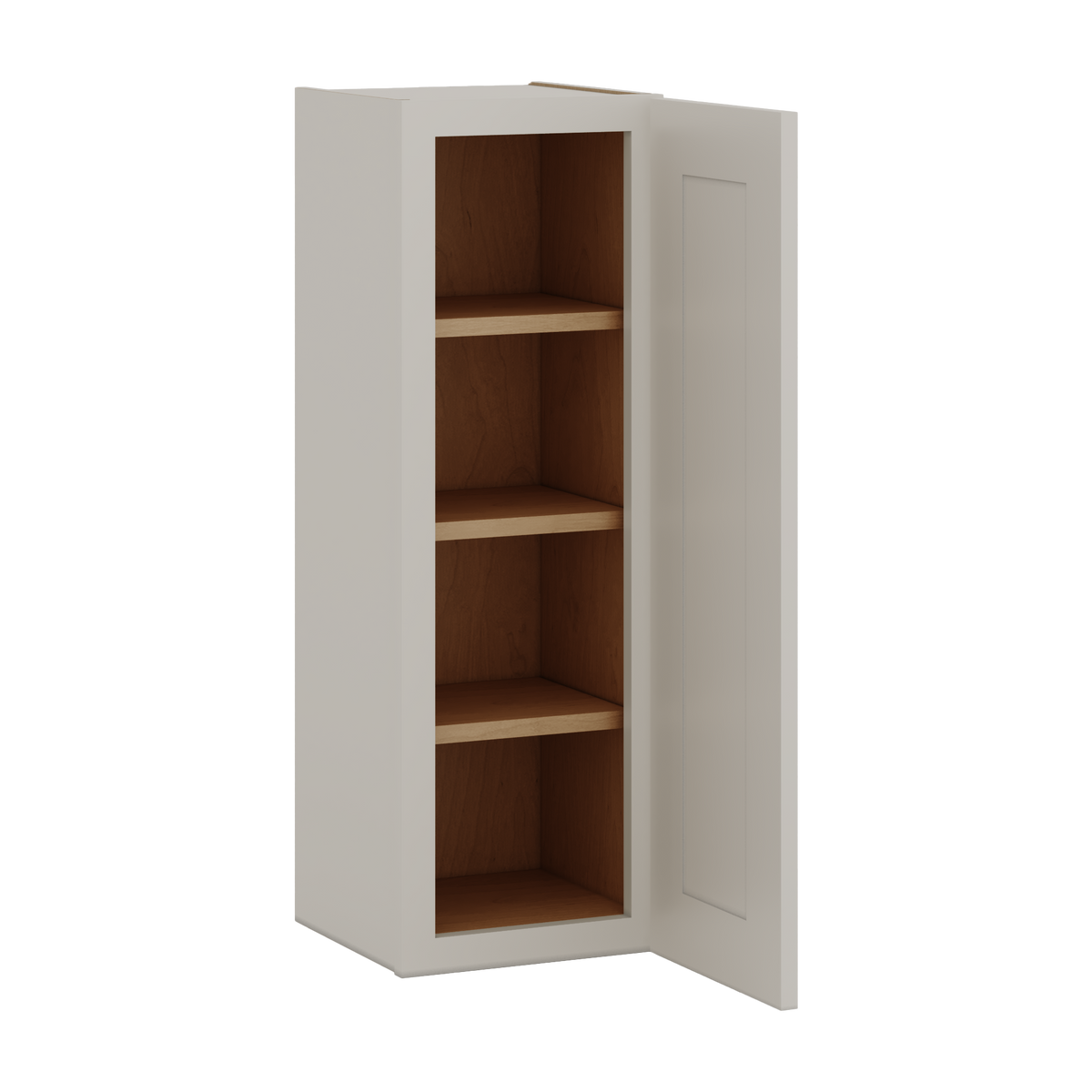 36" Tall 27LGDS Laguna Gray Double Shaker Wall Cabinet - Single Door 9", 12", 15", 18", 21"