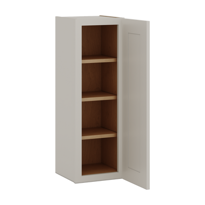 36" Tall 27LGDS Laguna Gray Double Shaker Wall Cabinet - Single Door 9", 12", 15", 18", 21"