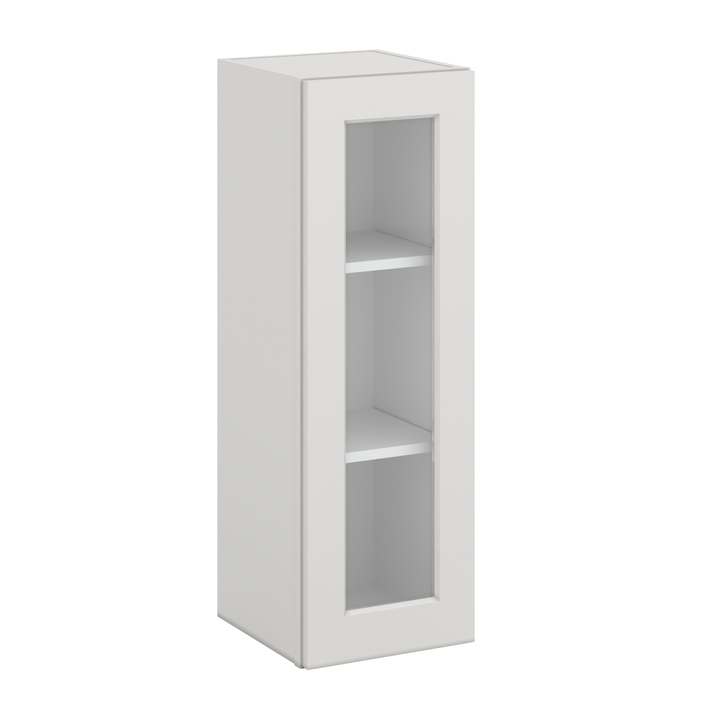 W1236 Wall Cabinet White Shaker Glass Front
