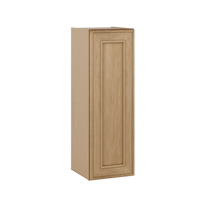 Natural oak elegant craftsman shaker single-door wall 9"–36" rta kitchen cabinet – dimension diagram