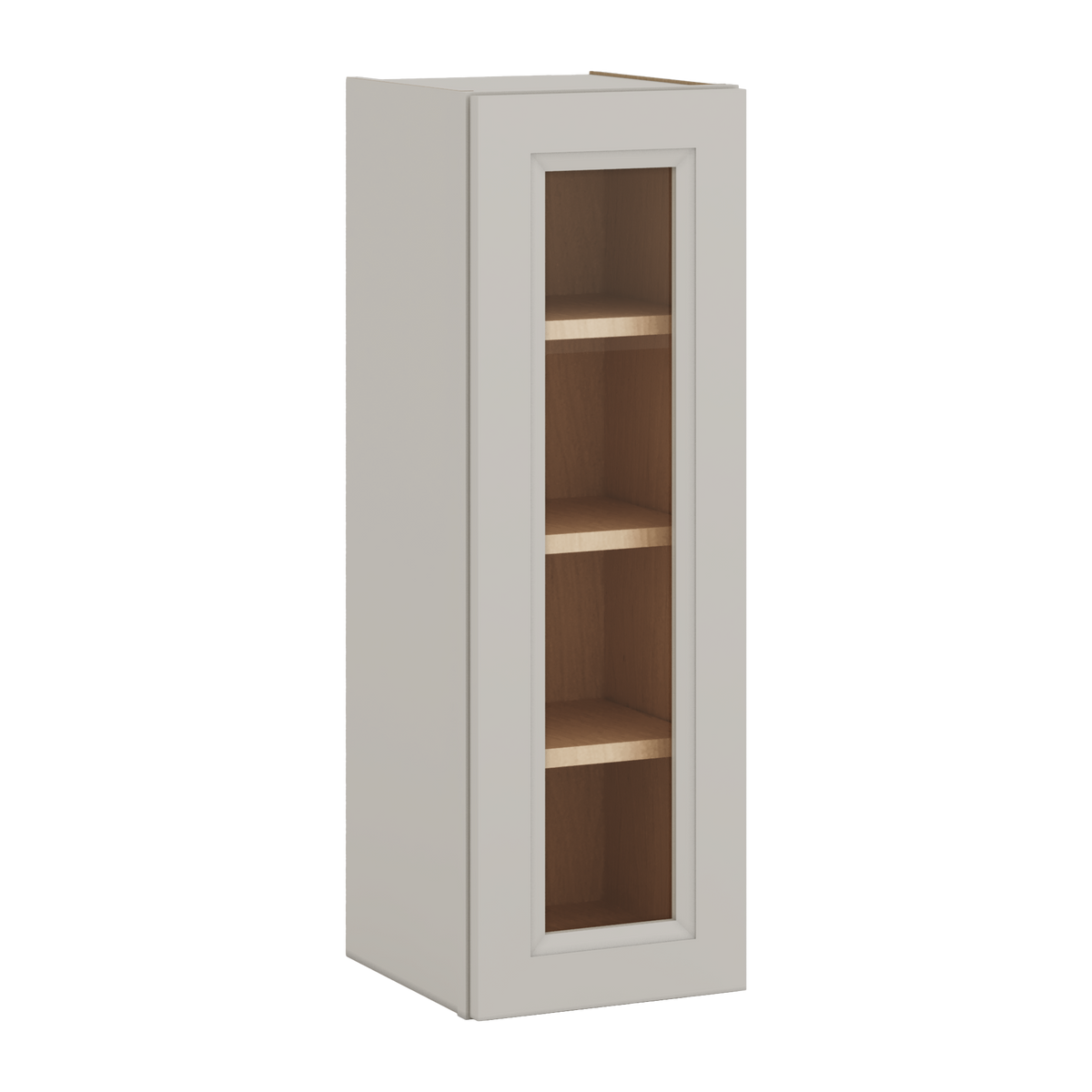 36" Tall 27LGDS Laguna Gray Double Shaker Glass Ready Wall Cabinet - Single Door 9", 12", 15", 18", 21"
