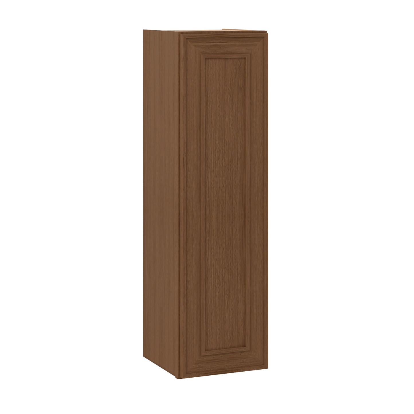 42" Tall Single Door 9", 12", 15", 18" & 21" Elegant Craftsman Mocha Shaker 1-1/4" Overlay Wall Cabinet
