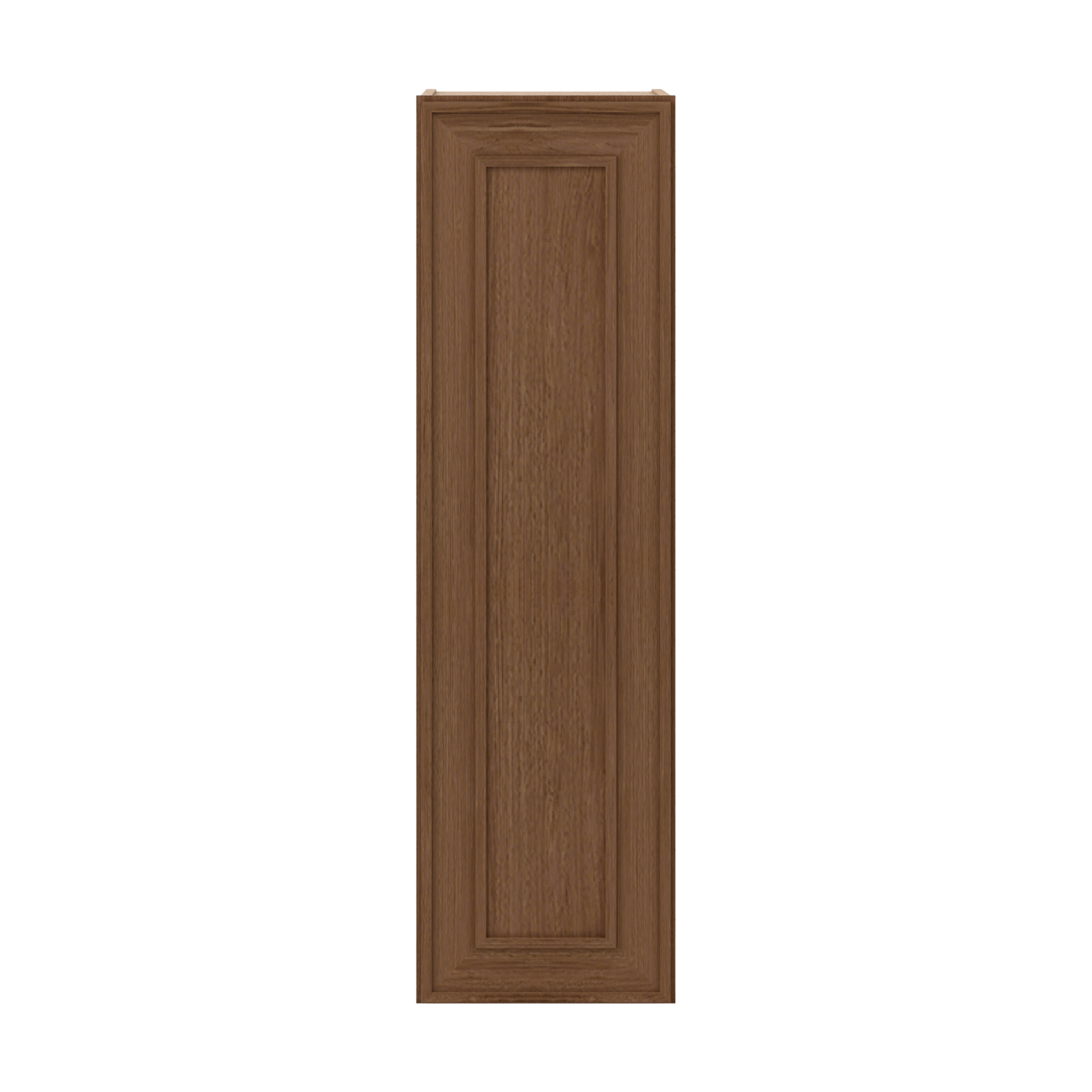 42" Tall Single Door 9", 12", 15", 18" & 21" Elegant Craftsman Mocha Shaker 1-1/4" Overlay Wall Cabinet