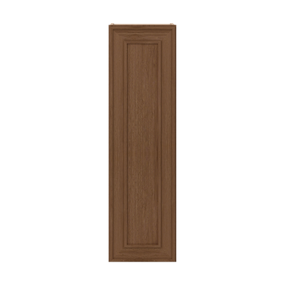 42" Tall Single Door 9", 12", 15", 18" & 21" Elegant Craftsman Mocha Shaker 1-1/4" Overlay Wall Cabinet