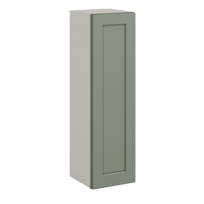 42" Tall Green Shaker 1-1/4" Overlay Wall Cabinet - Single Door 9", 12", 15", 18", 21"