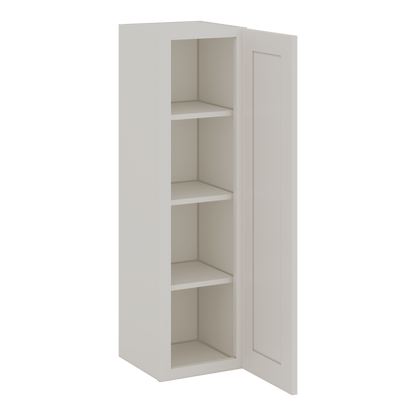 40" Tall 2WS White Shaker 1-1/4" Overlay Wall Cabinet - Single Door 9", 12", 15", 18", 21"