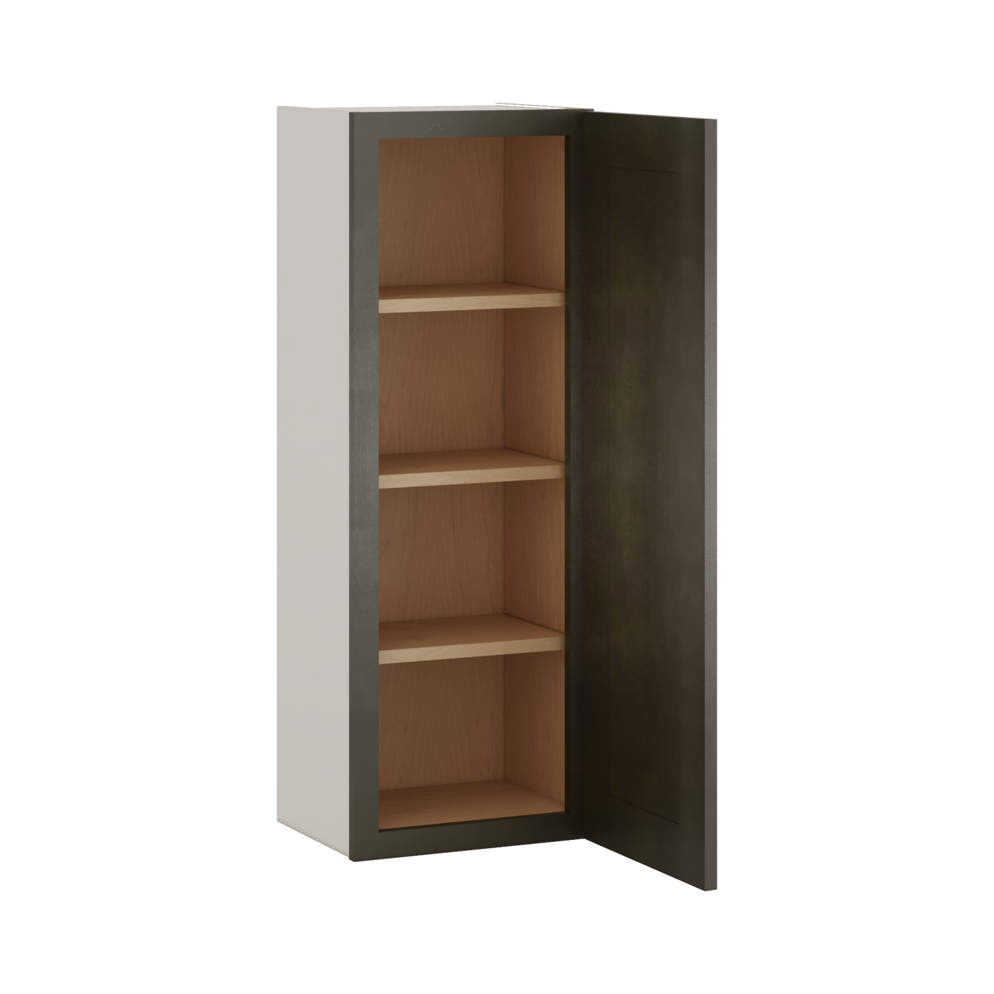42" Tall Huntington Cinder Double Shaker Wall Cabinet - Single Door 9", 12", 15", 18", 21"