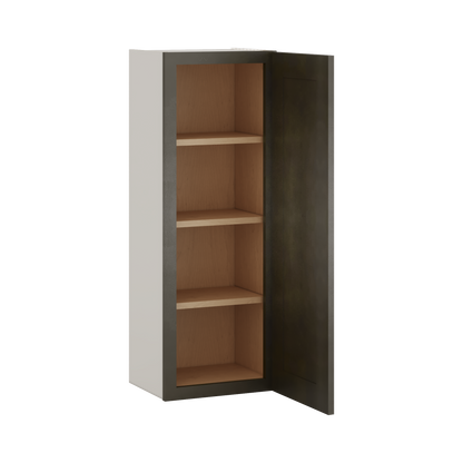 42" Tall Huntington Cinder Double Shaker Wall Cabinet - Single Door 9", 12", 15", 18", 21"
